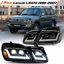 Triple LED Projector HeadLights Assembly Replacement For Lexus LX470 1998-2007 picture