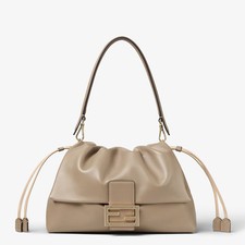 Fendi Soft Leather Dove Gray Nappa Mamma Large Baguette with Shoulder Strap picture