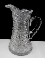 Antique Hunt Royal ABP American Brilliant Period Cut Glass Water Pitcher  10