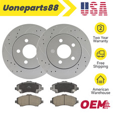 11.89'' Front Drilled Rotors + Brake Pads for 2008-2012 Dodge Nitro Jeep Liberty picture