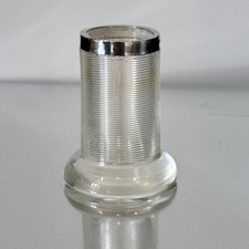 Antique 1901 Birmingham Sterling Silver Rim Glass Match Strike picture