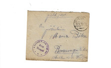 GERMANY 1918 Feldpost Cover sent to Beverungen - soiled picture