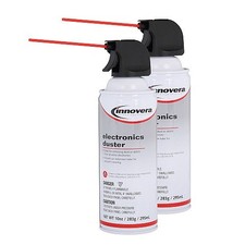 Innovera IVR10012 Compressed Air Duster 10oz (2 Pack) Canned Air Cleaner NEW picture