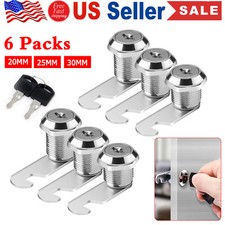 6 Packs Cabinet Cam Locks Set Keyed Alike Secure Drawer File RV Locks 20/25/30MM picture
