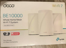 TP-LINK Deco BE63 BE10000 Tri-Band Wi-Fi 7 Mesh Router 3-Pack White picture