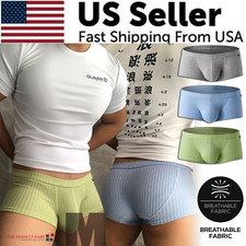 Men's Sexy Underwear Low waist Briefs U Pouch Boxers Striped Shorts Underpants picture