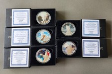 Anonymous Mint Norse Gods 1oz Colorized Silver Proof SET of 5 Gods w/ box & COA picture