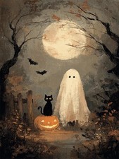 Halloween 5D Diamond Painting Kits for Beginners,Ghosts Full Drill Diamond Art picture