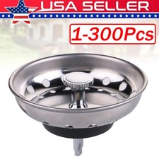Stainless Steel Home Kitchen Sink Drain Stopper Basket Strainer Waste Plug Lot picture