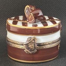 Limoges Hat Box Elegant Trinket Box picture