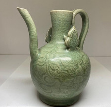 A Chinese Celadon Carved Ewer Yue Yaozhou Song Dynasty 10th-11th C Pitcher 20 CM picture