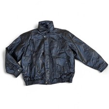 NEW VTG MAXAM Lambskin Leather Jacket Italian Mosaic Y2K Biker Flight Bomber XXL picture
