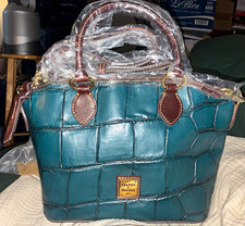 Dooney & Bourke Denison Deep Teal Satchel Zip & Strap- New in Original packing picture