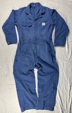 Vintage 50s Sears twill one piece coveralls 36 workwear french blue utility picture