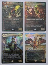 MTG Set of 4 Bloomburrow Mythic Commanders Borderless Foil Magic the Gathering picture