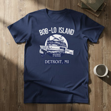Detroit, Michigan - Boblo Island (vintage look) Men's T-Shirt TA79 picture