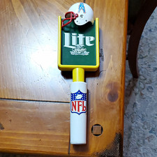 Vintage Nos Houston Oilerd Miller Lite NFL Helmet Goalpost Beer Tap Handle Rare picture