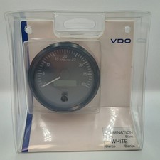 VDO SingleViu A2C3832800030 4in 100mm Tachometer 4000 RPM Hourmeter 12/24V picture