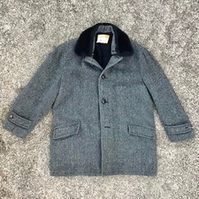 Vintage 1950s Lord & Taylor Men's Black and Grey Coat picture