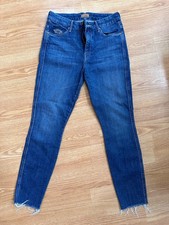 Mother Jeans Womens 27 Denim High Waisted Double Looker Ankle Fray Fruit Carts picture
