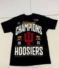 Nike Indiana Hoosiers National Champions T Shirt Mens Black Cotton Short Sleeve picture