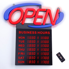 Super Bright SMT LED Open Sign with business hours (flexible minute adjustment) picture