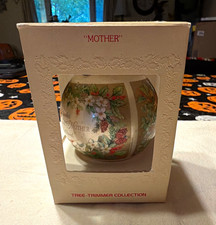 Hallmark Glass Tree-Trimmer Collection 1979 Mother Floral Round Ornament picture