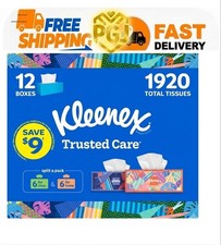 12 Boxes Kleenex Trusted Care 2-ply Facial Tissues, 160 tissues/box (Total 1920) picture