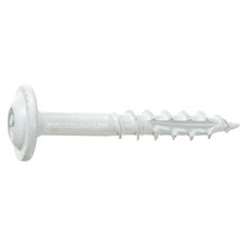 SaberDrive® White T-20 Star Drive Round Washer Head Cabinet Screws picture
