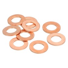 MECCANIXITY 9Pcs Flat Washer, M10 Copper Washers 10mmx18mmx1.5mm, picture