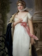 19th C. Berlin KPM Signed Handpainted Plaque Queen of Prussia Louise Mecklenburg picture