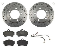 Brembo Rear Brake Kit Low-Met Pads Disc Rotors For Porsche 911 Carrera Targa 4 picture