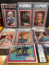 1982 MASH 7 Cast Hand Signed AUTO CARDS PSA/DNA Alda Swit Farr Farrell Morgan+ picture