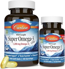 Carlson - Super Omega-3 Gems, 1200 mg Omega-3 100 + 30 softgels picture