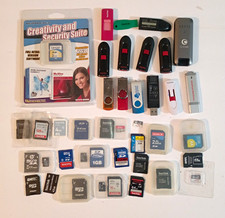 Large Lot Of Media Storage SanDisk,Onn, Image Mate,HP,Lexar, Flashdrive,Mem Card picture