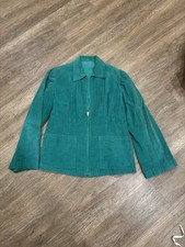 rare vintage 1930’s women’s corduroy zip up jacket talon grommet zipper 19.5x24 picture