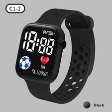 Kids Digital Watch Boys Girls LED Sports Watch Football Silicone Strap Gift picture