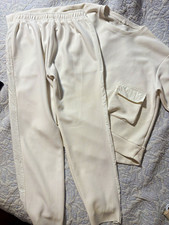 JOH Apparel Womens L Cream 2 Piece Matching Set Pullover Top Pants picture