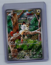 Meowth 106/094 Illustration Rare Phantasmal Flames Pokemon Holo Near Mint picture