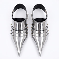 Authentic Gothic Medieval Gothic Sabatons Warrior knight armor Shoes Handmade picture