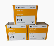  Webcol Alcohol Prep Pads 600 Count 3 Boxes 5110 Large 2-Ply Sterile picture