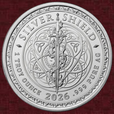 2026 - 1 oz .999 Fine JUSTICE Silver Round Silver Shield BU COIN-WITH CAPSULE picture