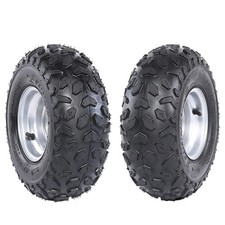 2PCS 145/70-6 Tubeless Wheel Tire 6'' Rim ATV Go Kart UTV Quad Bike 4 Wheelers picture