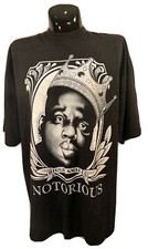 RARE vtg 90'S T Shirt NOTORIOUS B.I.G BIGIE SMALLS BEJEWELED  Bootleg SIZE 4XL picture