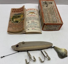 Vintage Heddon Flap Tail 7000GM Grey Mouse Lure In Original Box with Paperwork picture
