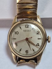 Vintage Gruen Veri-Thin 17J Manual Wind Watch Cal 422 SS Red Seconds Run 1950s picture