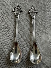 Vintage Dutch Silver Plated Souvenir Spoons Set of 2 Brandaris Terschelling 90 picture