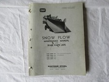 Frink V type snow plows sno-plow maintenance service manual & parts catalog picture