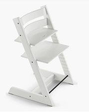 Stokke H2716 Beech Wood Adjustable Ergonomic Tripp Trapp Chair White picture