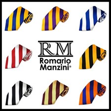 Romario Manzini® Men's collegiate Stripe Woven Tie (22 colors) picture